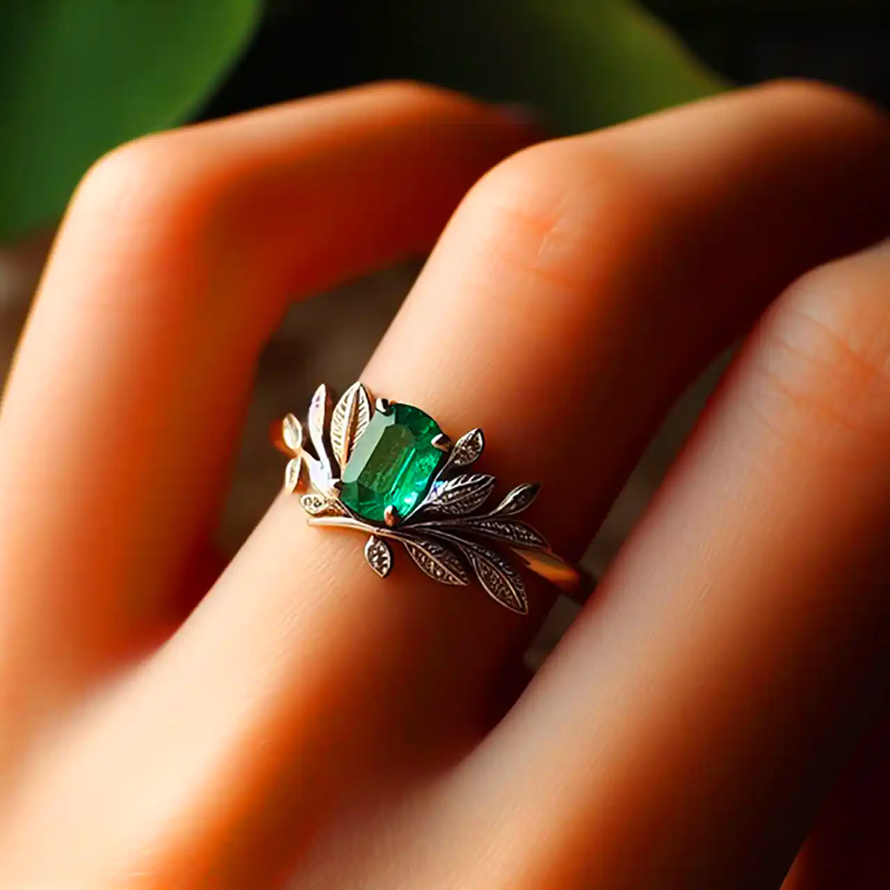 انگشتر زمردی شیک و خاص