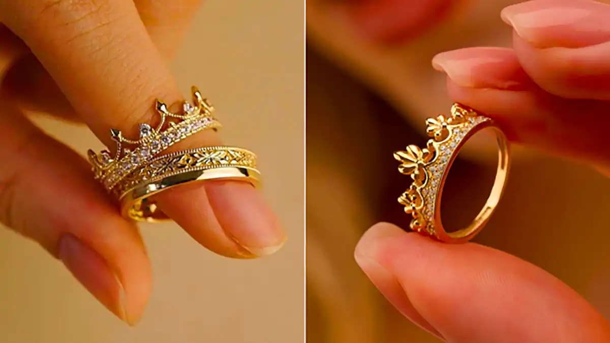 انگشتر طلا تاج