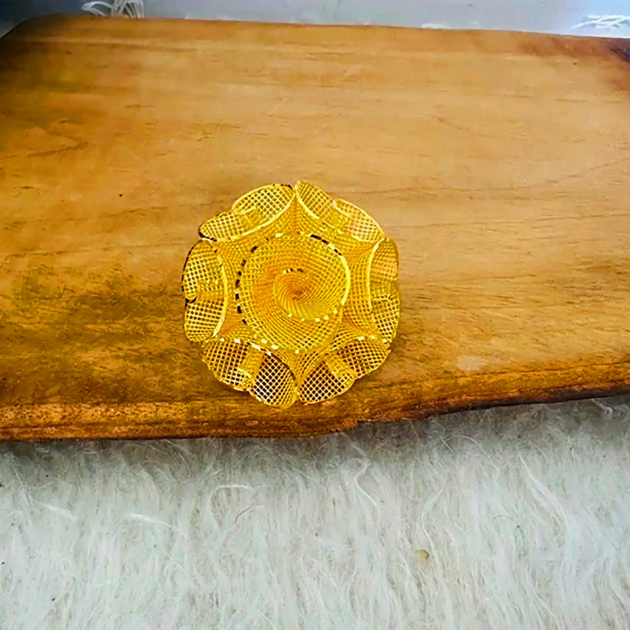 انگشتر طلا گل 5 بعدی