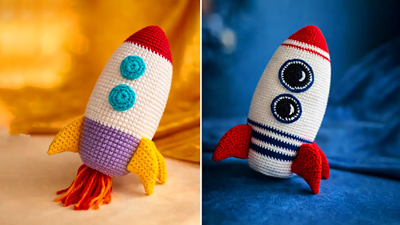 عروسک موشک بافتنی