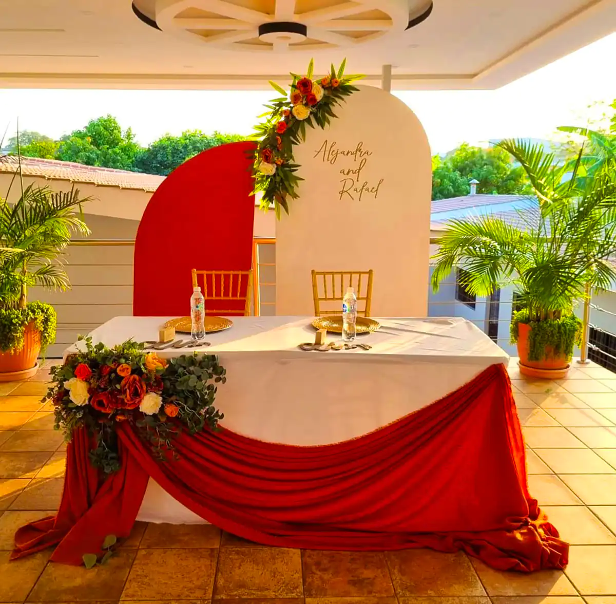 بکدراپ جشن با تم نارنجی