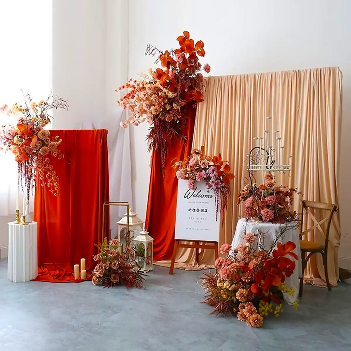 بکدراپ جشن با تم نارنجی