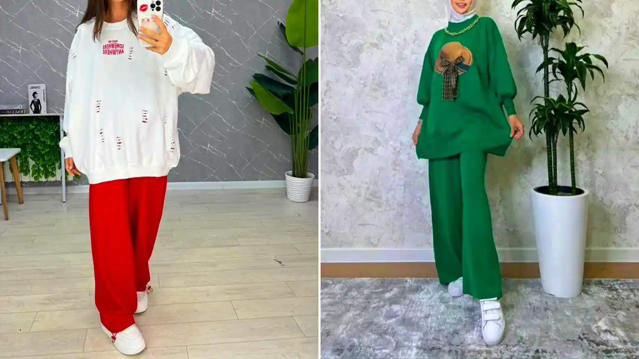 بلوز و شلوار گرم و ساده