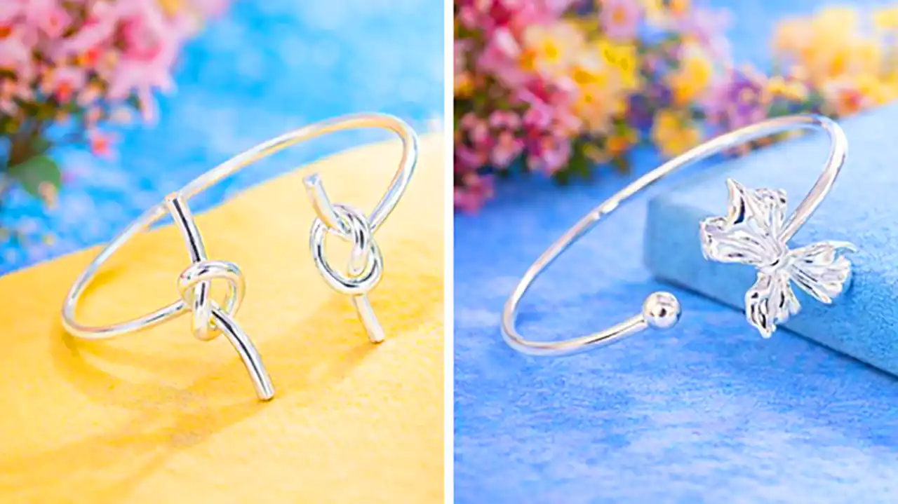 بنگل شیک نقره دخترانه