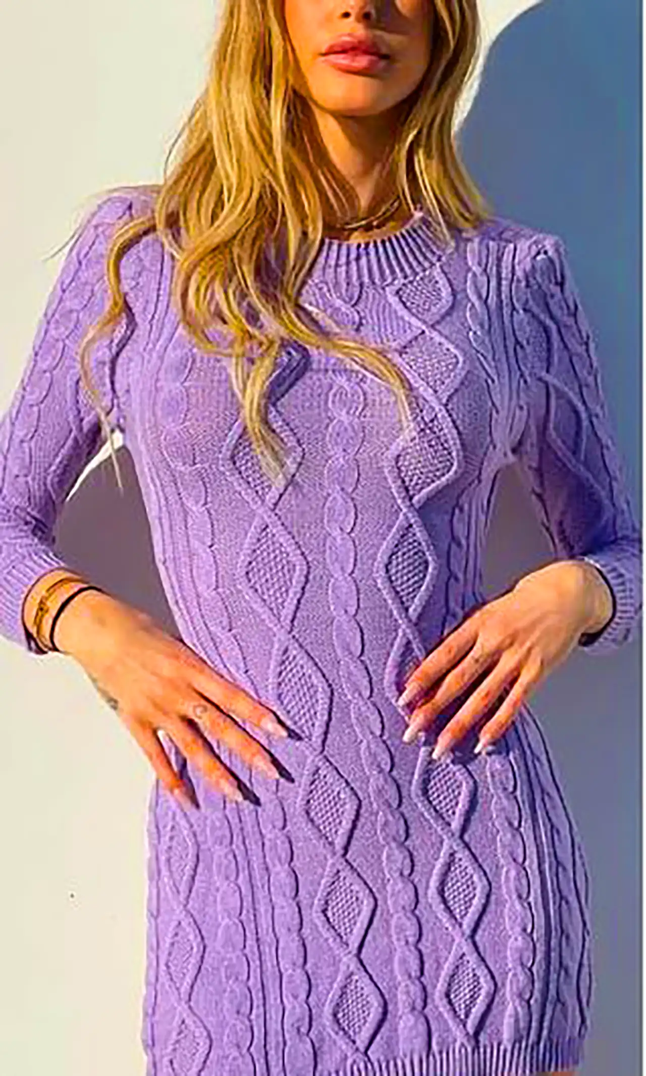 بلوز بافت بنفش ساده