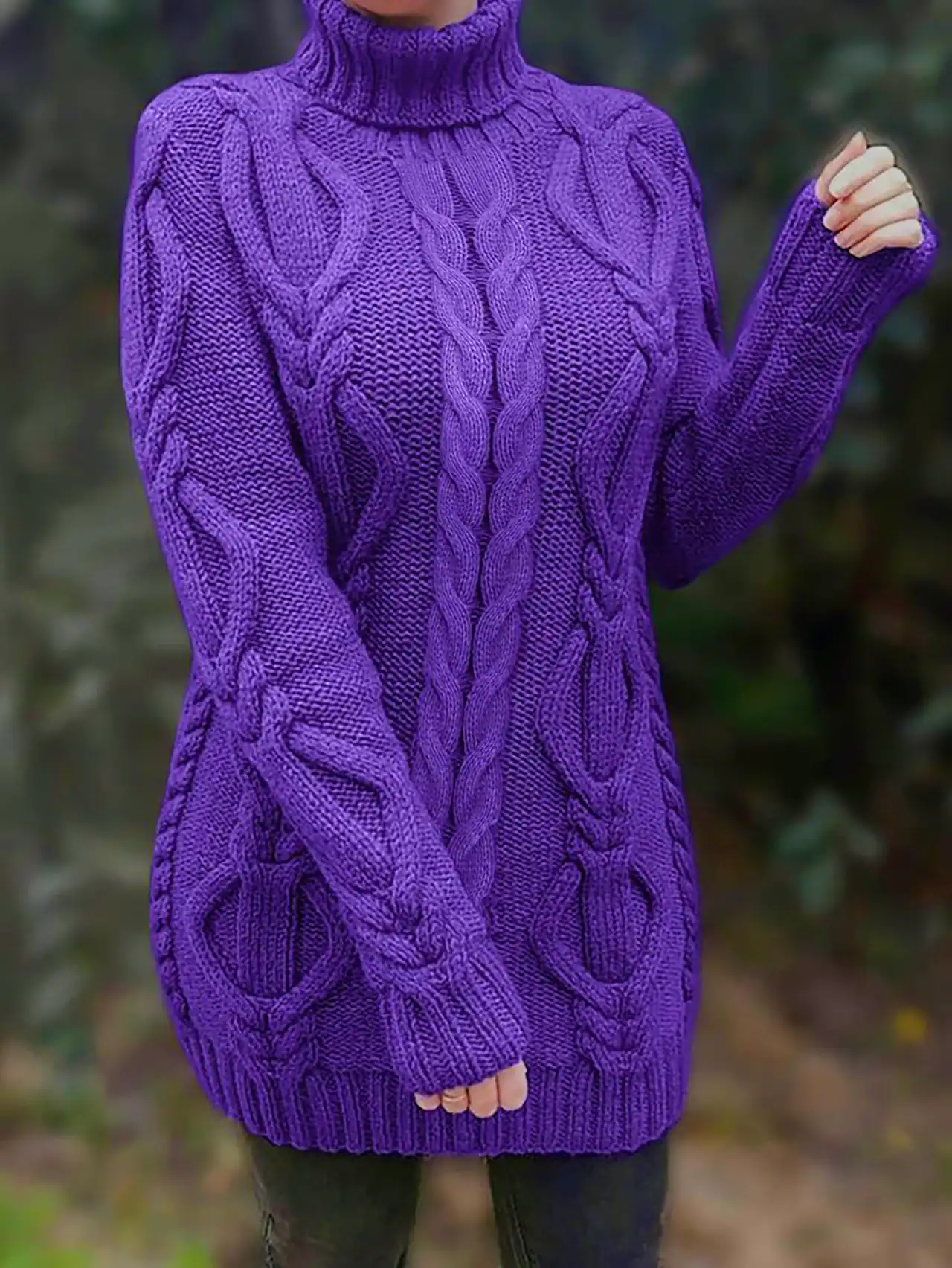 بلوز بافت بنفش ساده