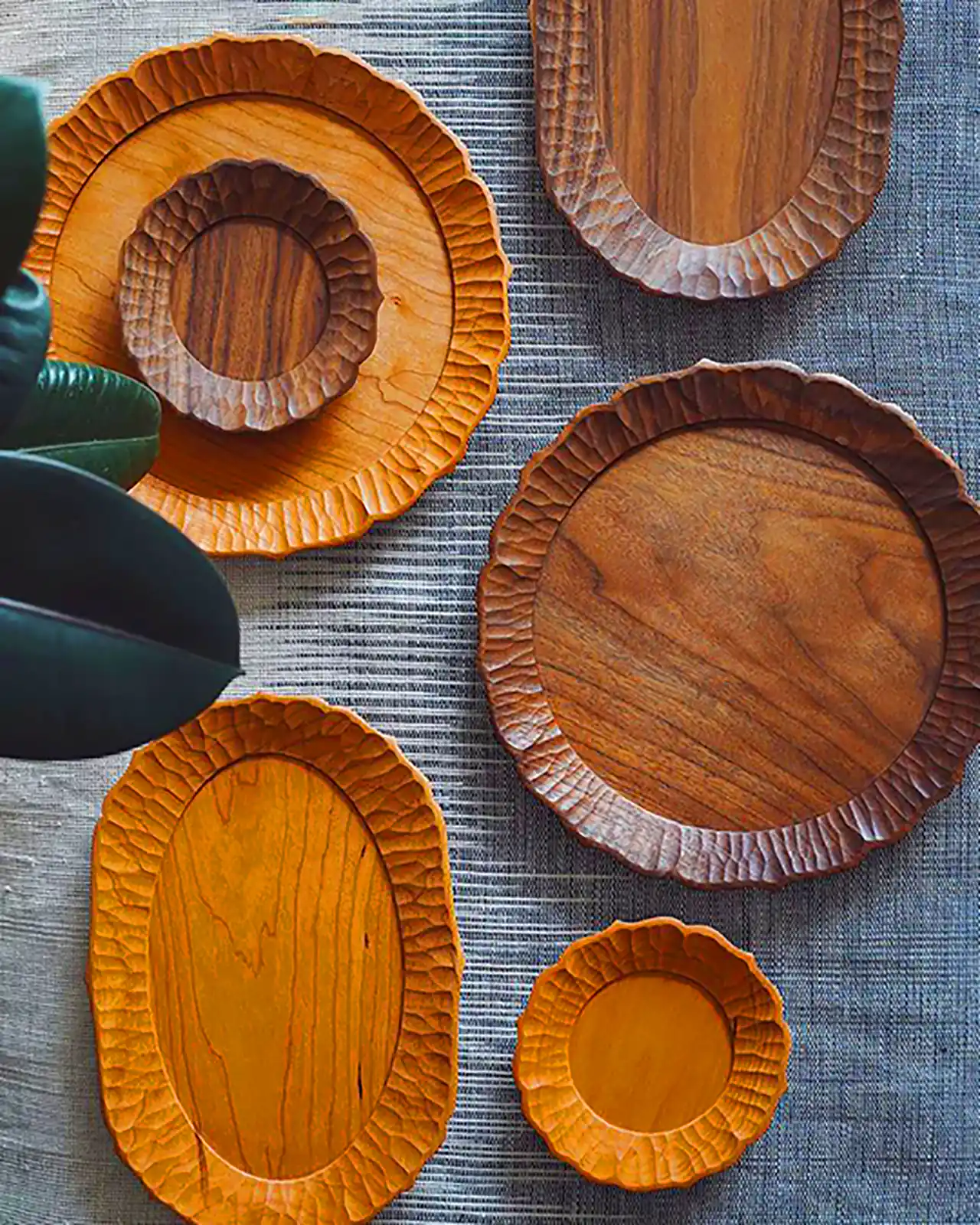 بشقاب مدرن چوبی