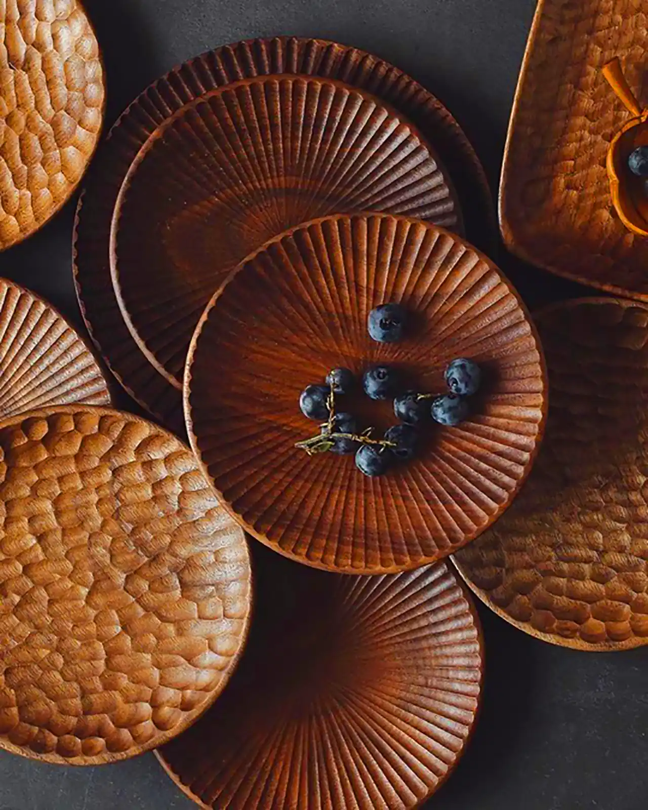 بشقاب مدرن چوبی