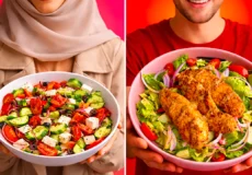 بشقاب غذای سالم و رژیمی