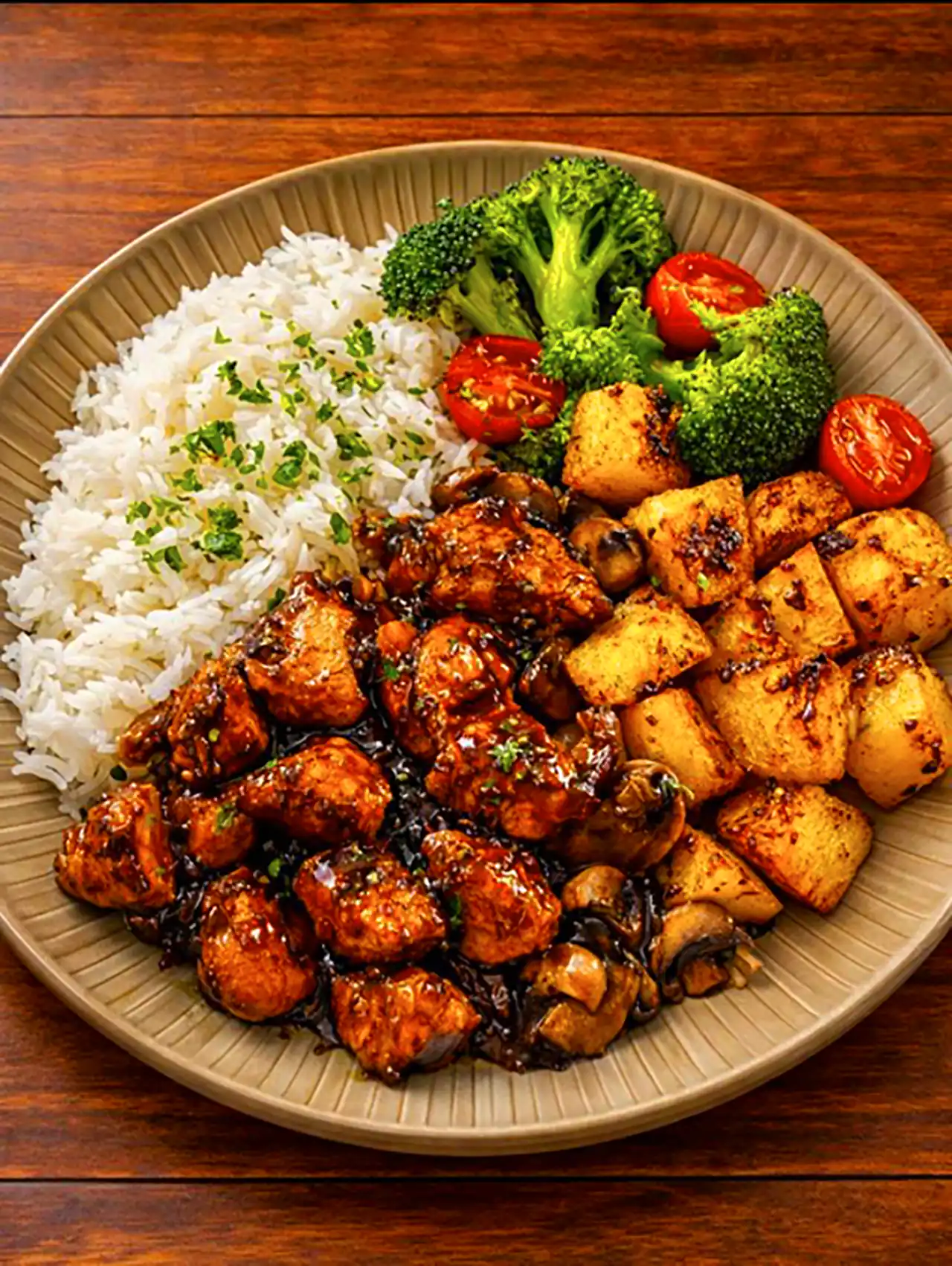 بشقاب غذای سالم و رژیمی