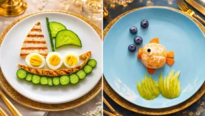 بشقاب تزئین شده برای میانوعده کودکان