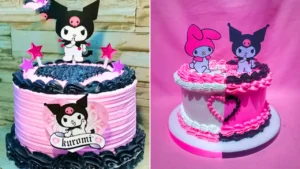 کیک فانتزی دخترانه کیوت لبوبو