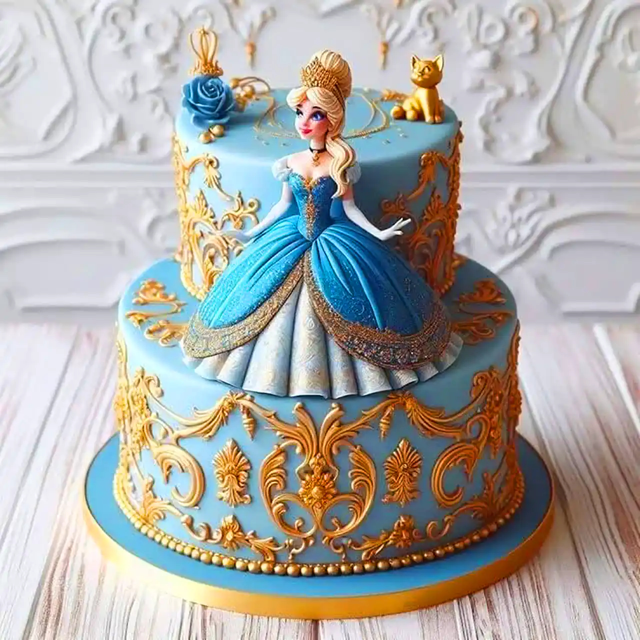کیک تولد فانتزی پرنسس سیندرلا