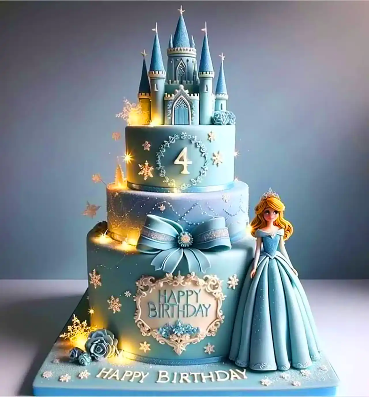 کیک تولد فانتزی پرنسس سیندرلا