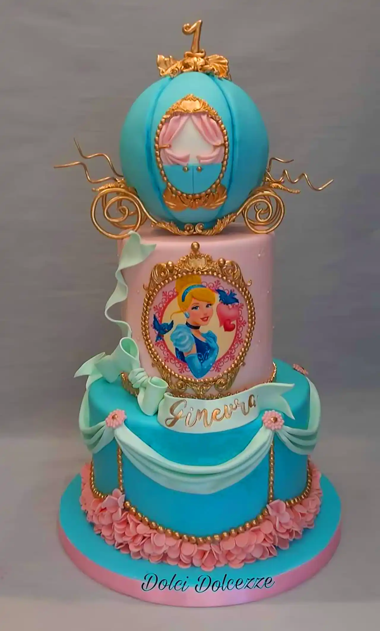 کیک تولد فانتزی پرنسس سیندرلا