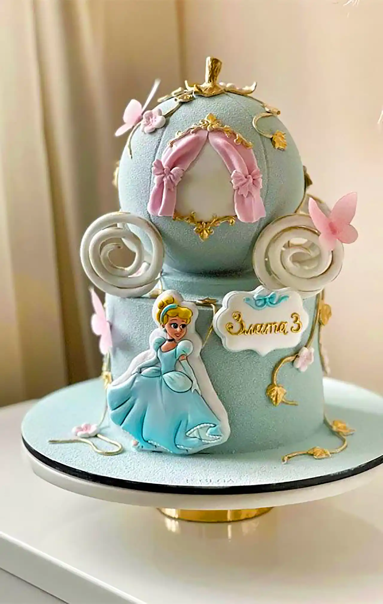 کیک تولد فانتزی پرنسس سیندرلا