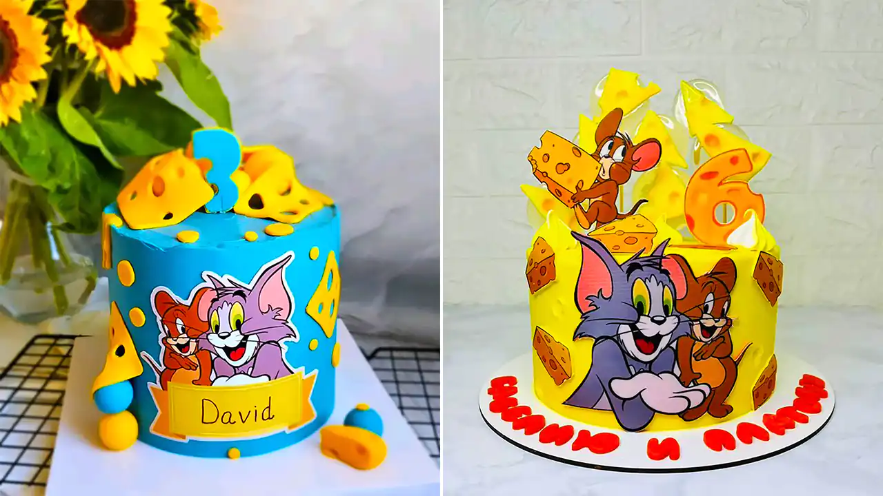 کیک تولد موش و گربه