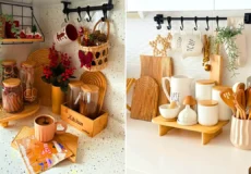 چیدن کنار گاز آشپزخانه