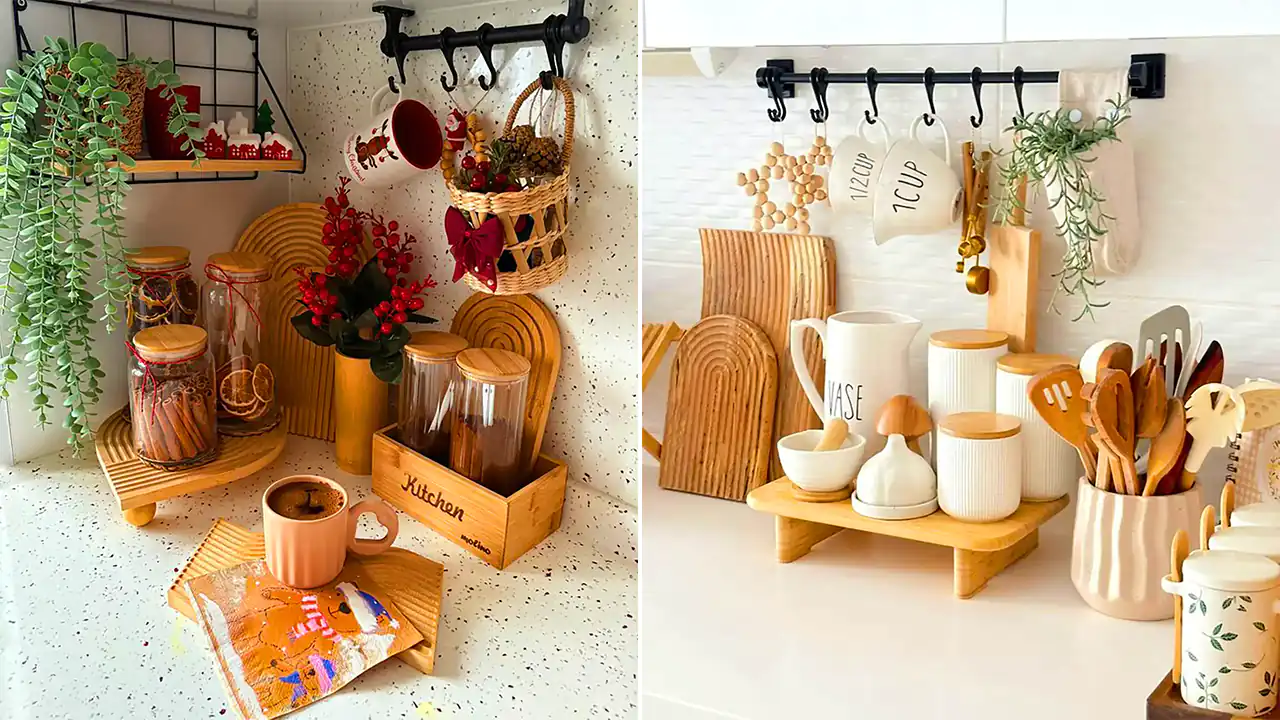 چیدن کنار گاز آشپزخانه
