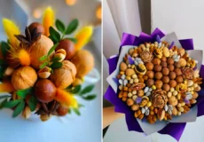 دسته گل سوپرایزی با آجیل