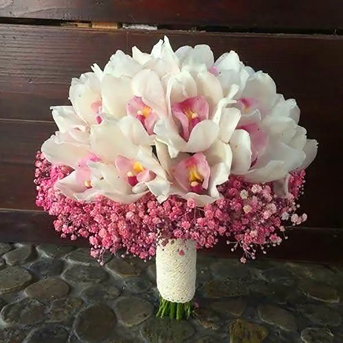 دست گل رنگی عروس