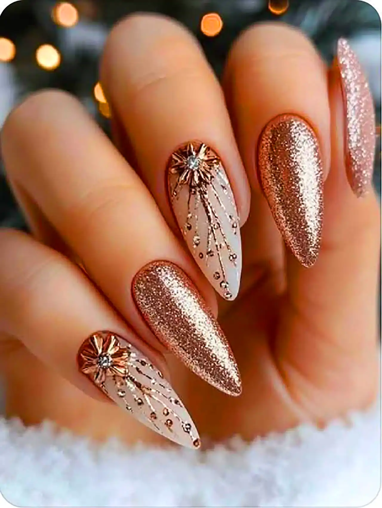 دیزاین ناخن آینه ای شیک