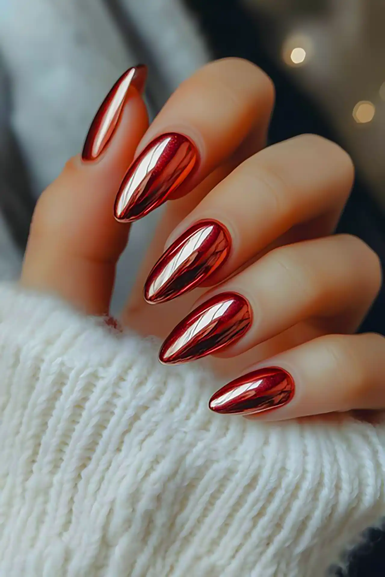 دیزاین ناخن آینه ای شیک