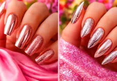 دیزاین ناخن آینه ای شیک