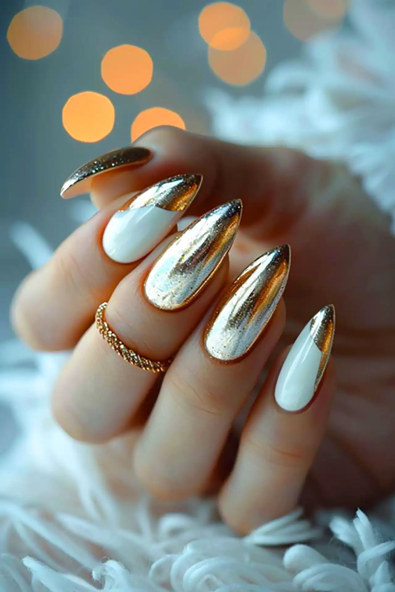 دیزاین ناخن آینه ای شیک