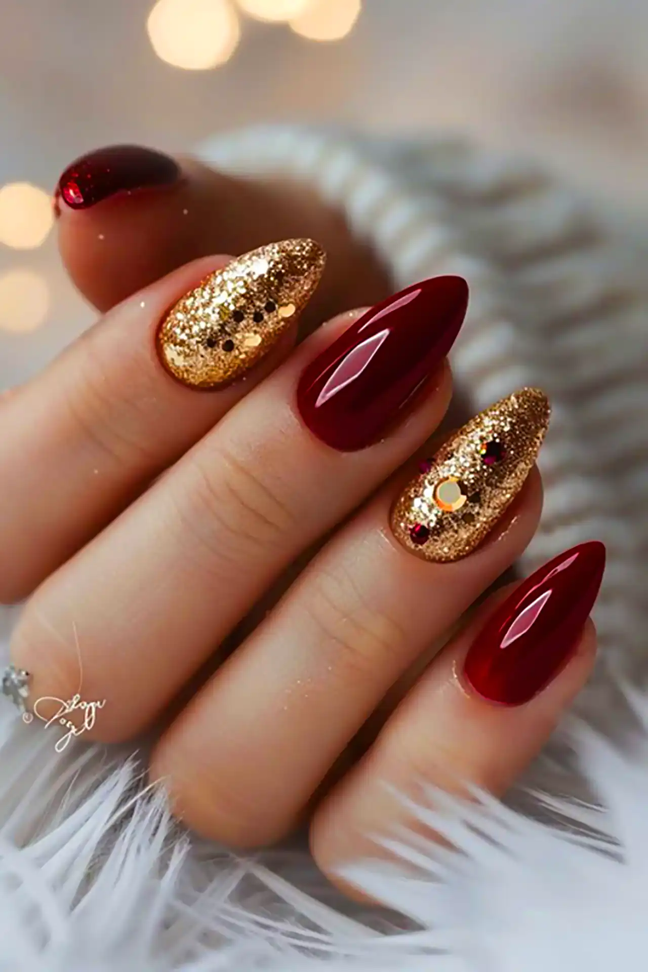 دیزاین ناخن آینه ای شیک