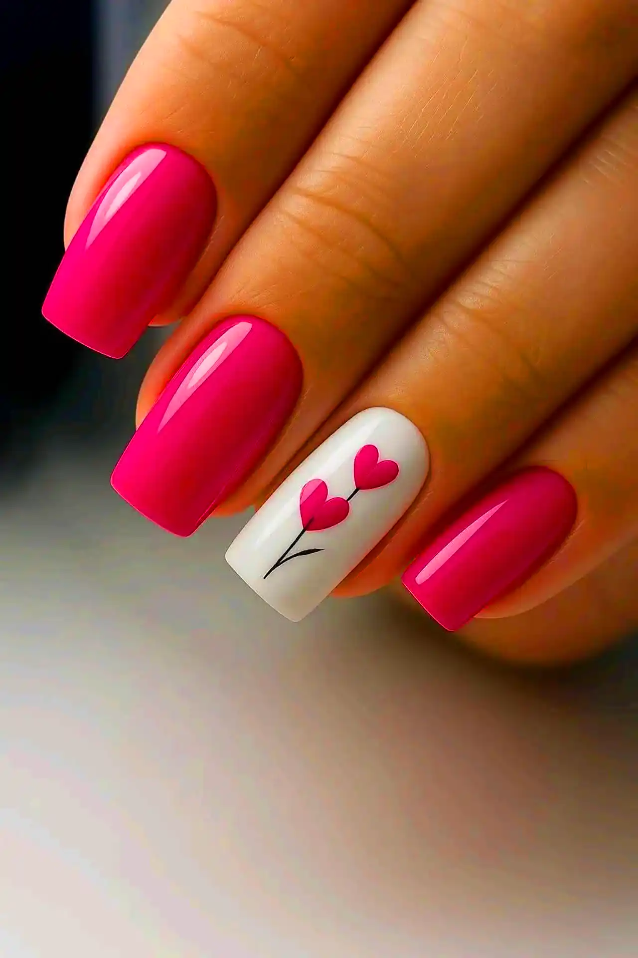 دیزاین ناخن جذاب و ساده