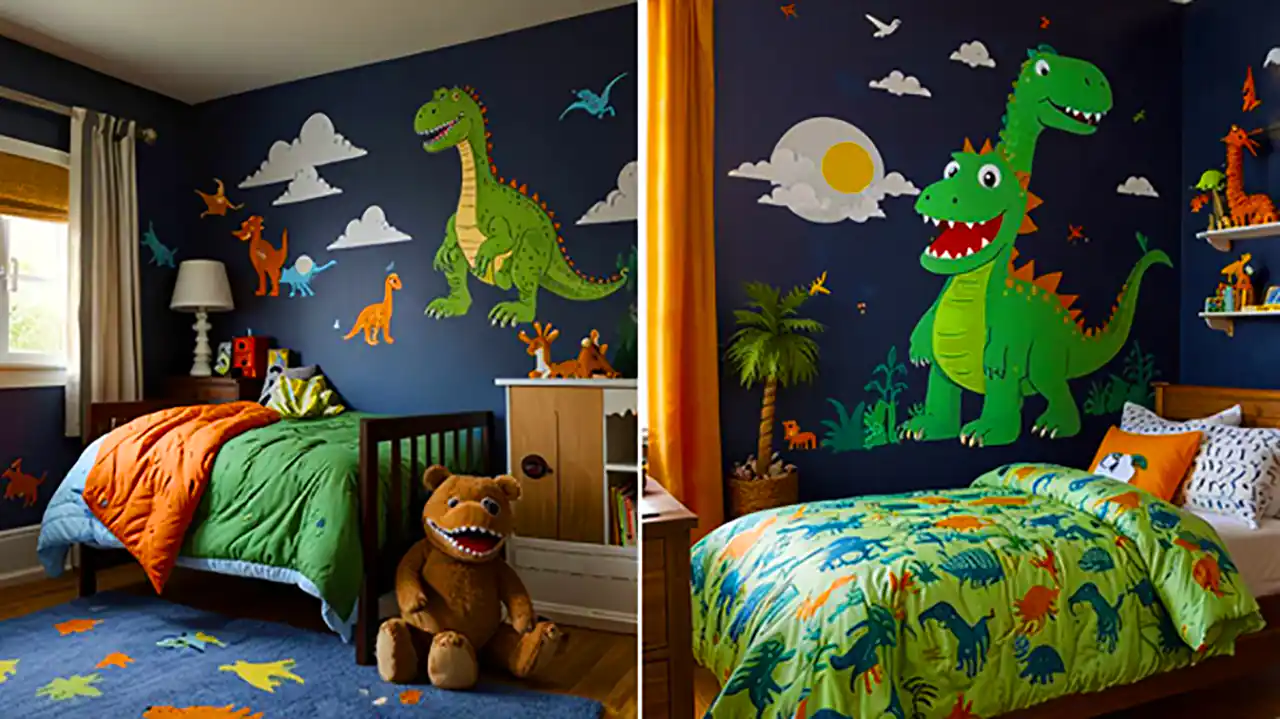 دیزاین اتاق کودک با تم دایناسوری