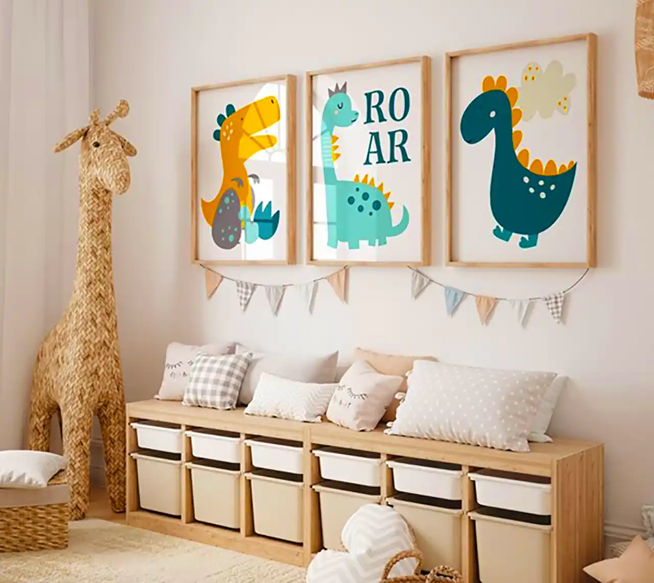 دیزاین اتاق کودک با تم دایناسوری