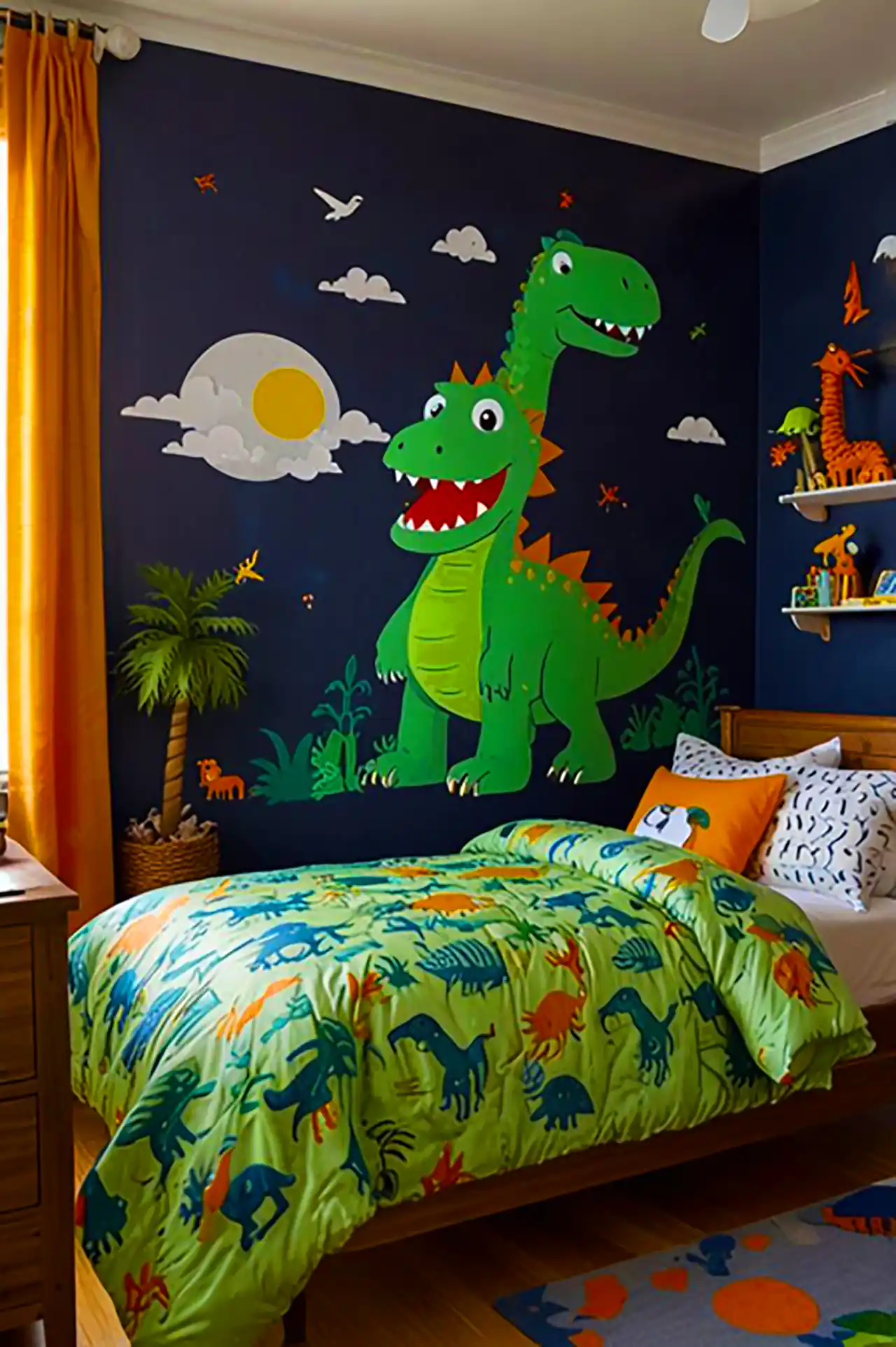 دیزاین اتاق کودک با تم دایناسوری