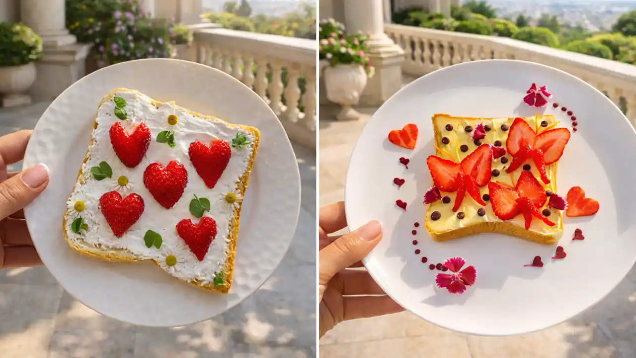 دیزاین صبحانه با نان تست