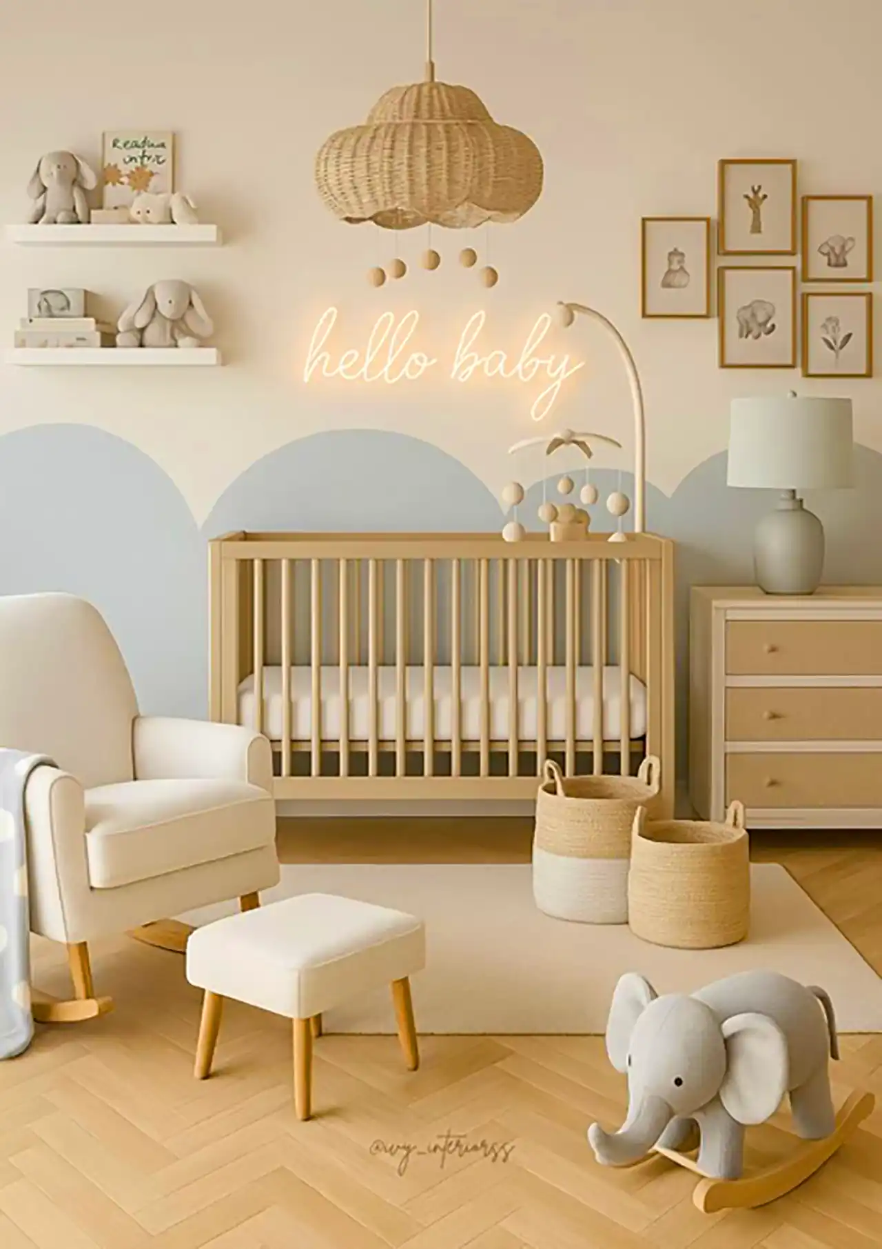 دیزاین مدرن اتاق نوزاد 