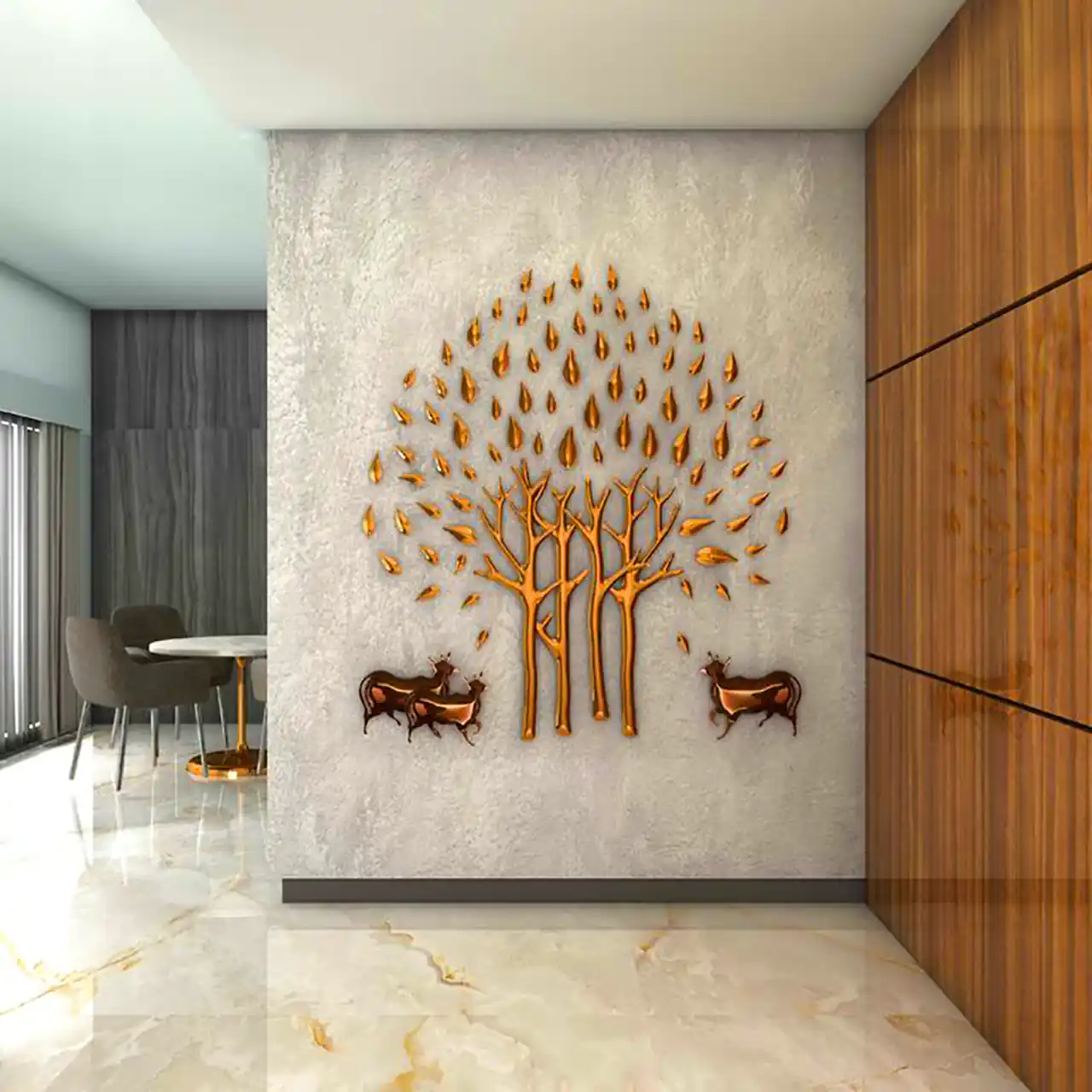 دیزاین جذاب برای دیوار آپارتمان