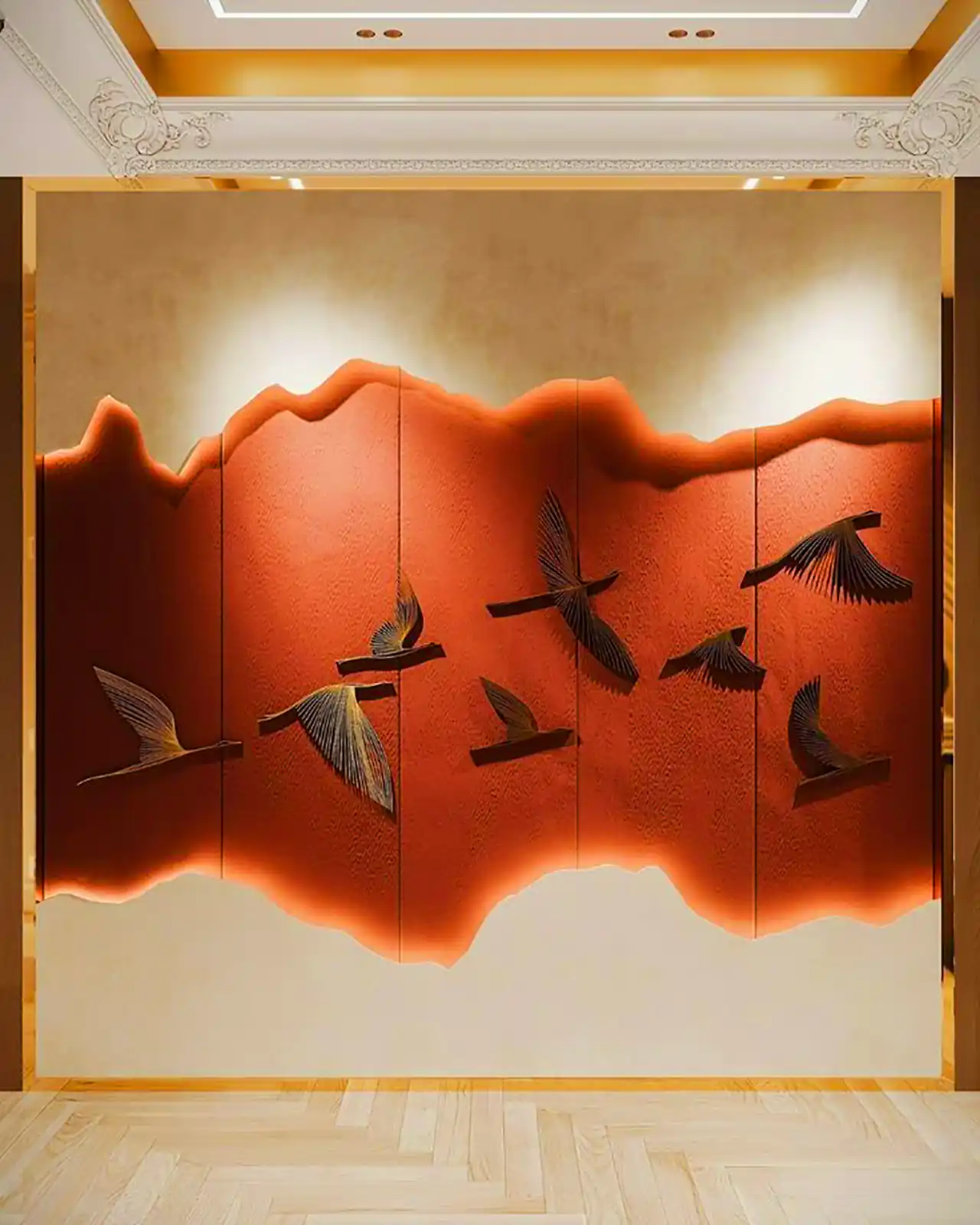 دیزاین جذاب برای دیوار آپارتمان