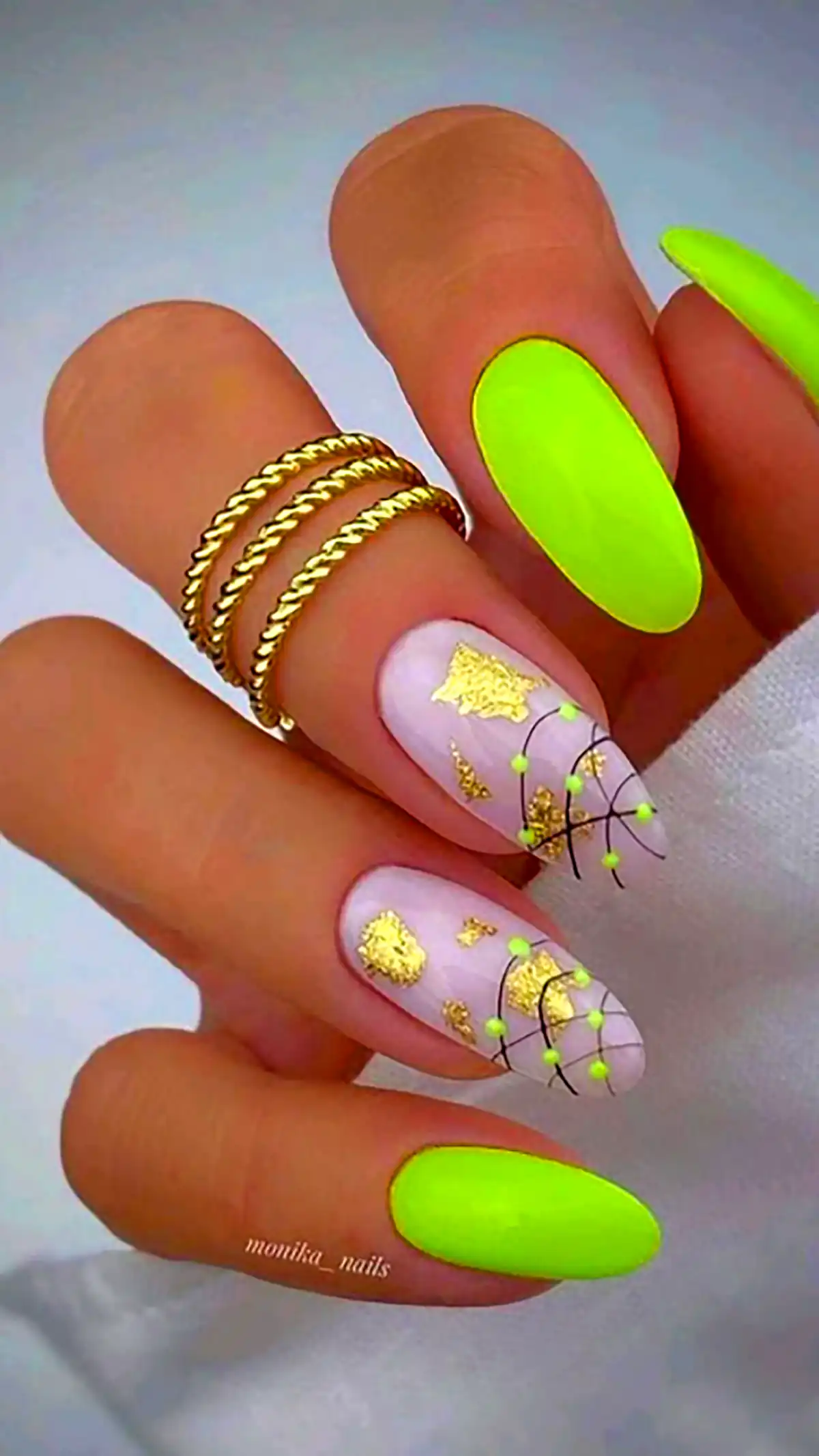 دیزاین ناخن نئونی جدید