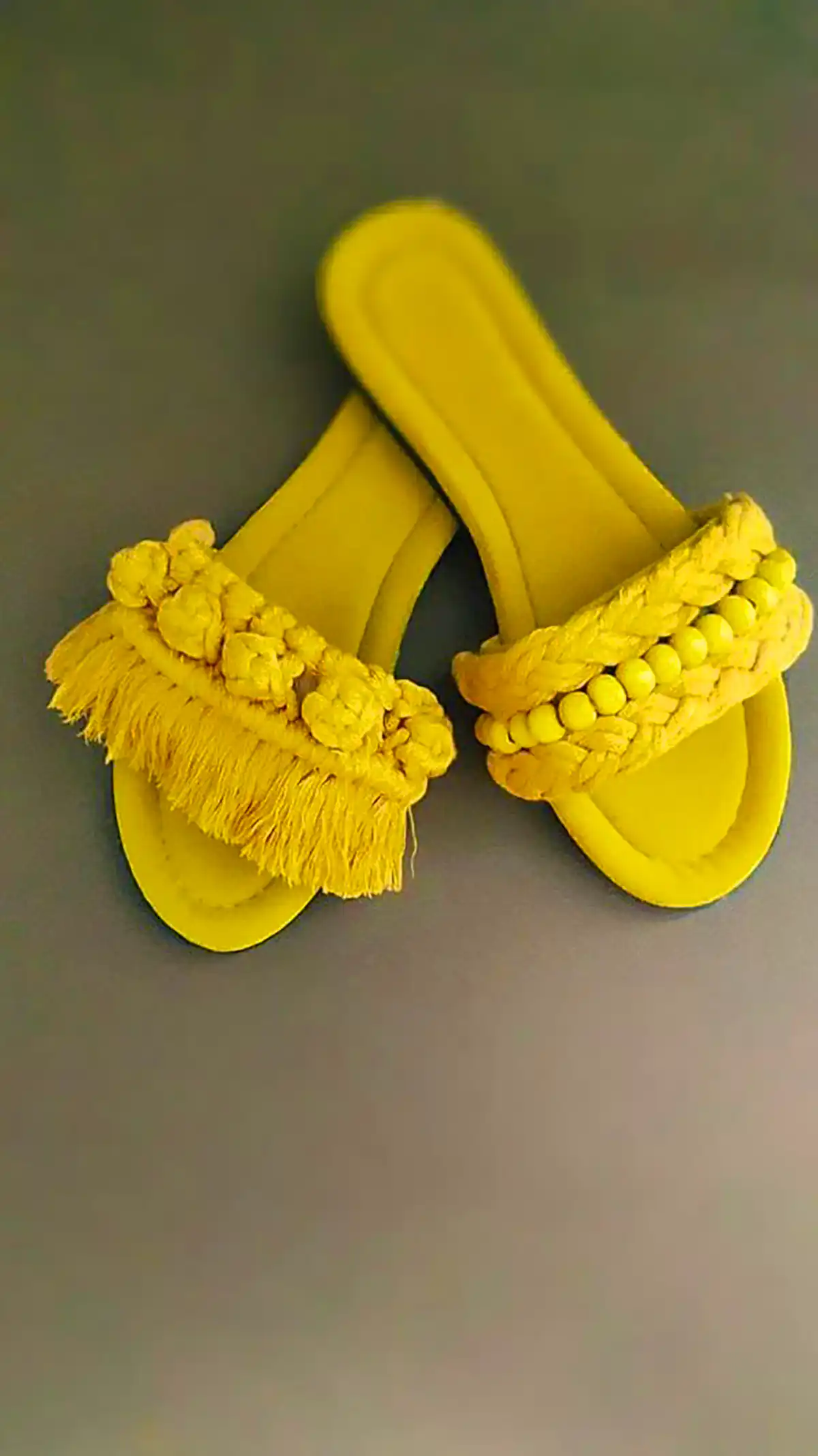 دمپایی مکرومه دست دوزی