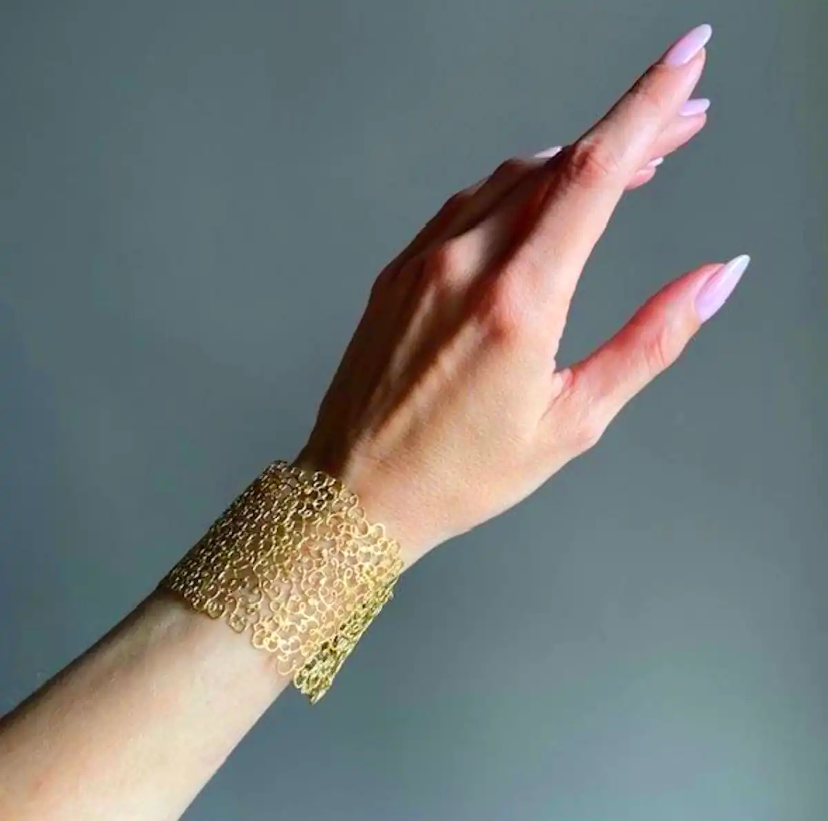 دستبند النگویی باز برنجی