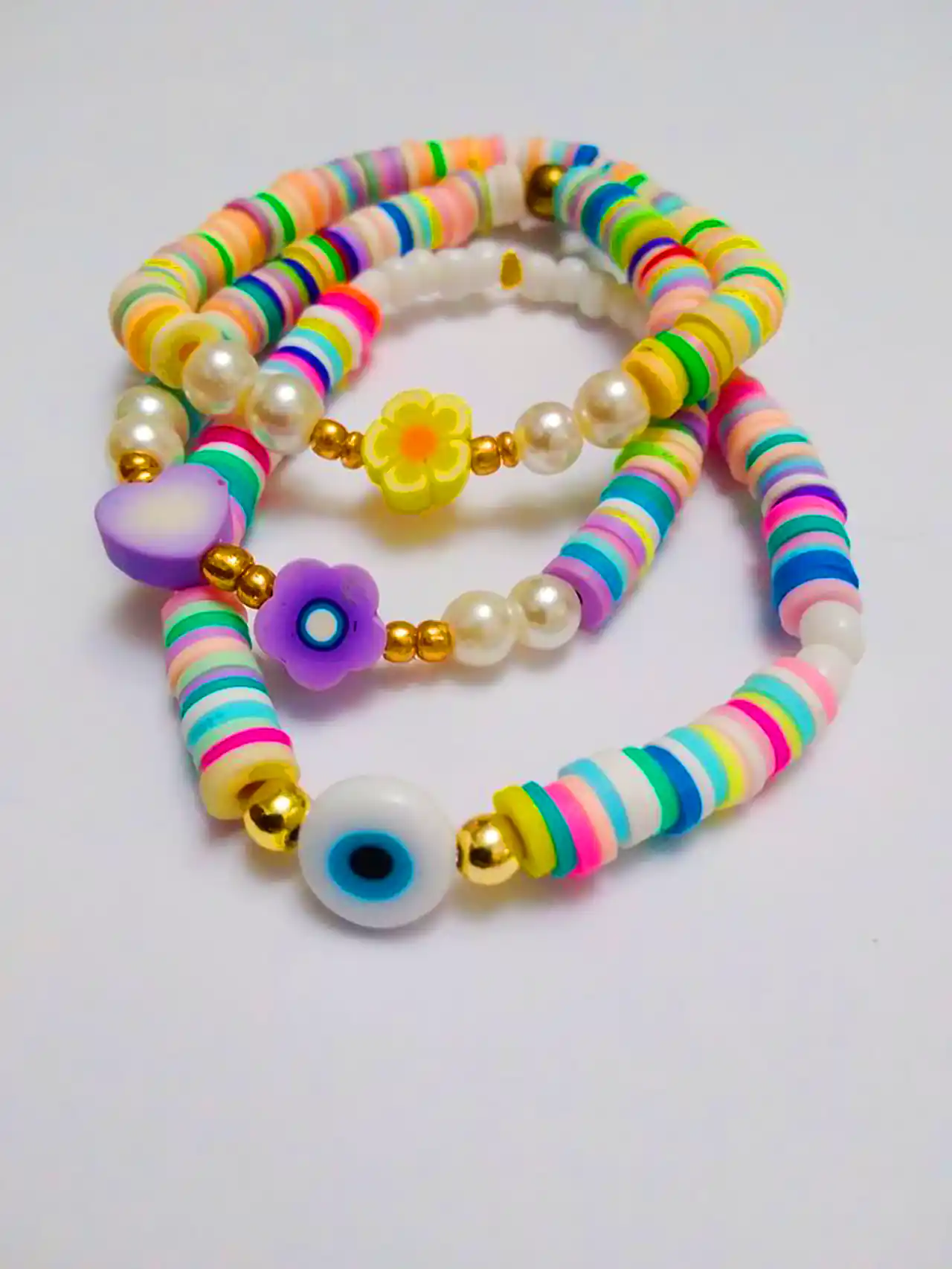 دستبند دونه رنگی دخترانه