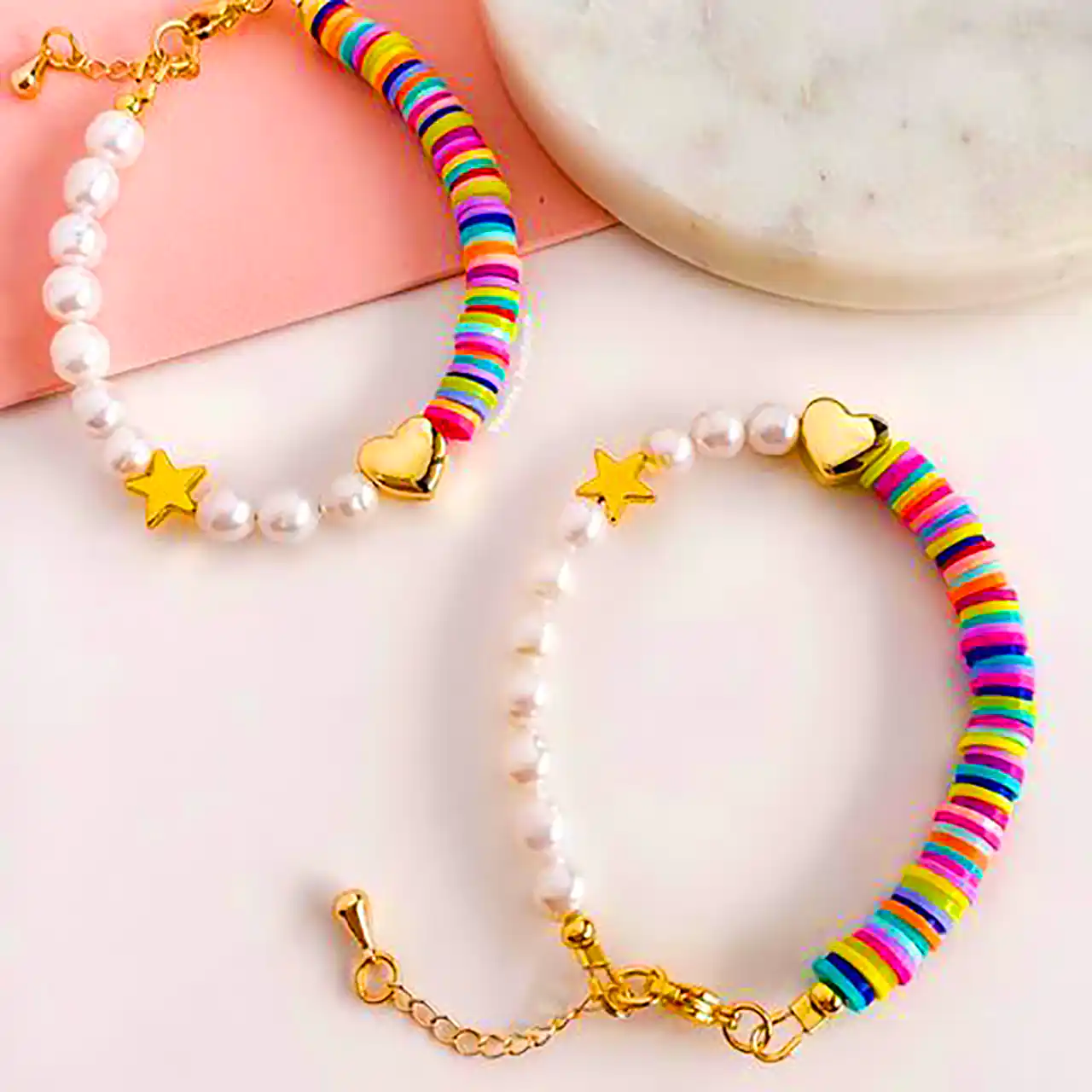 دستبند دونه رنگی دخترانه