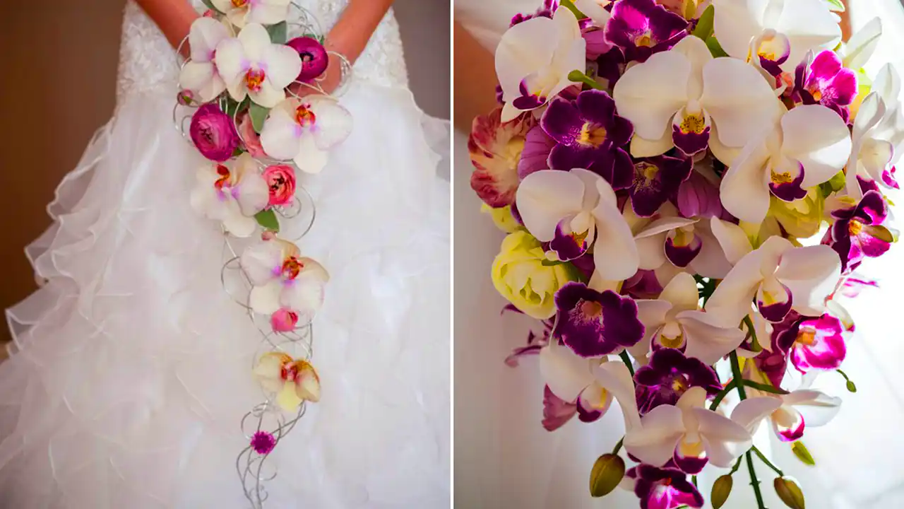 دسته گل ارکیده بای عروس