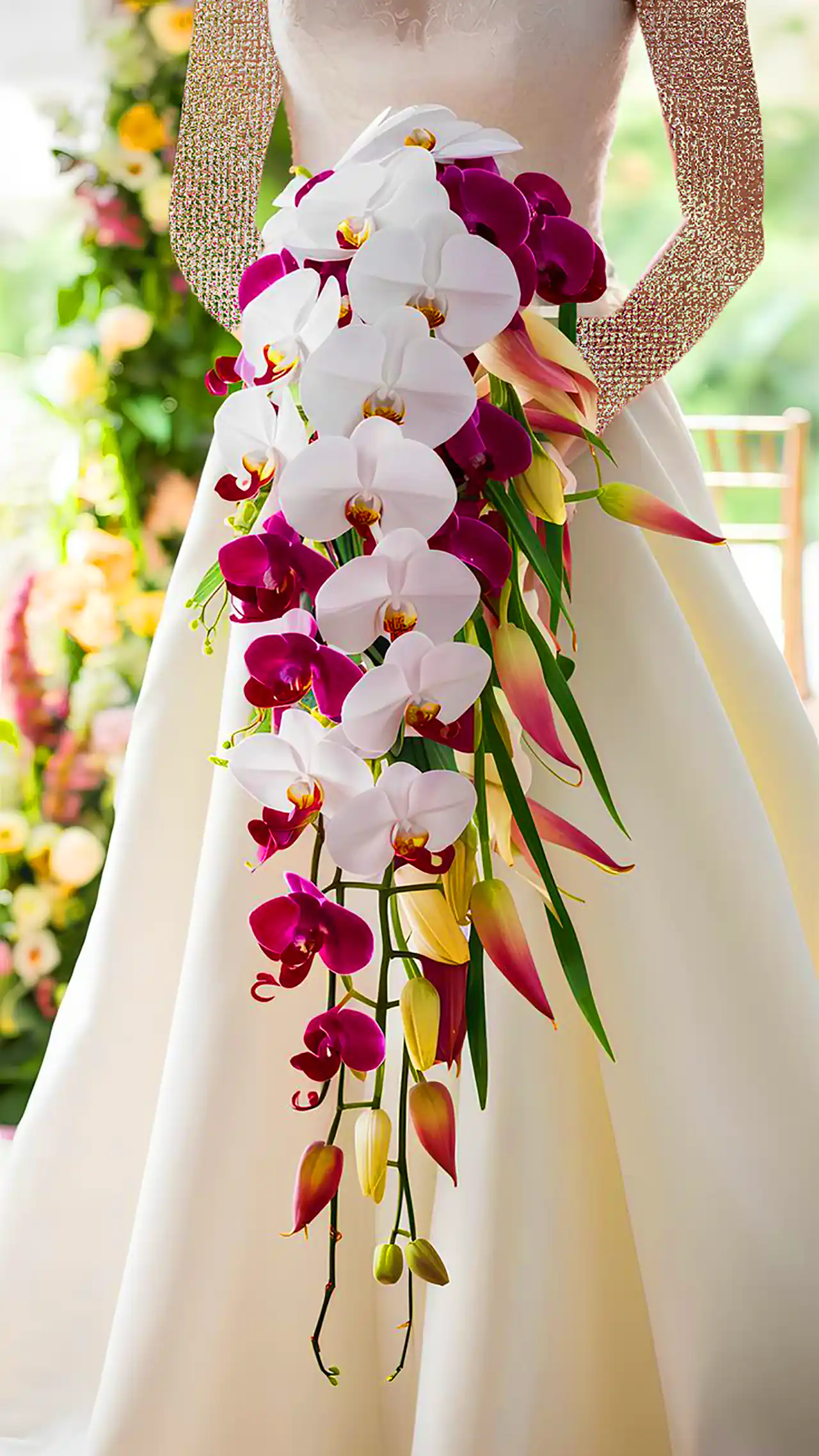 دسته گل ارکیده بای عروس