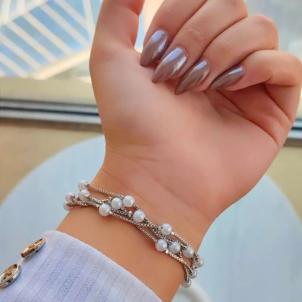 دستبند مرواریدی دخترانه