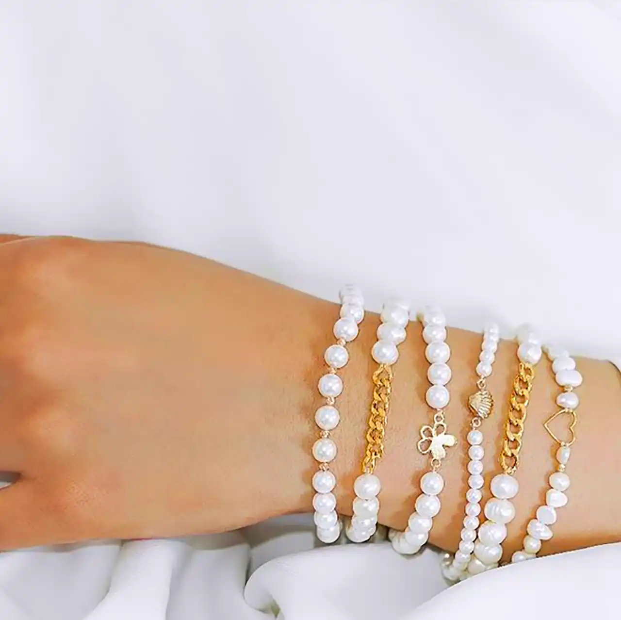 دستبند مرواریدی دخترانه