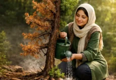احیای درخت کاج خشک شده