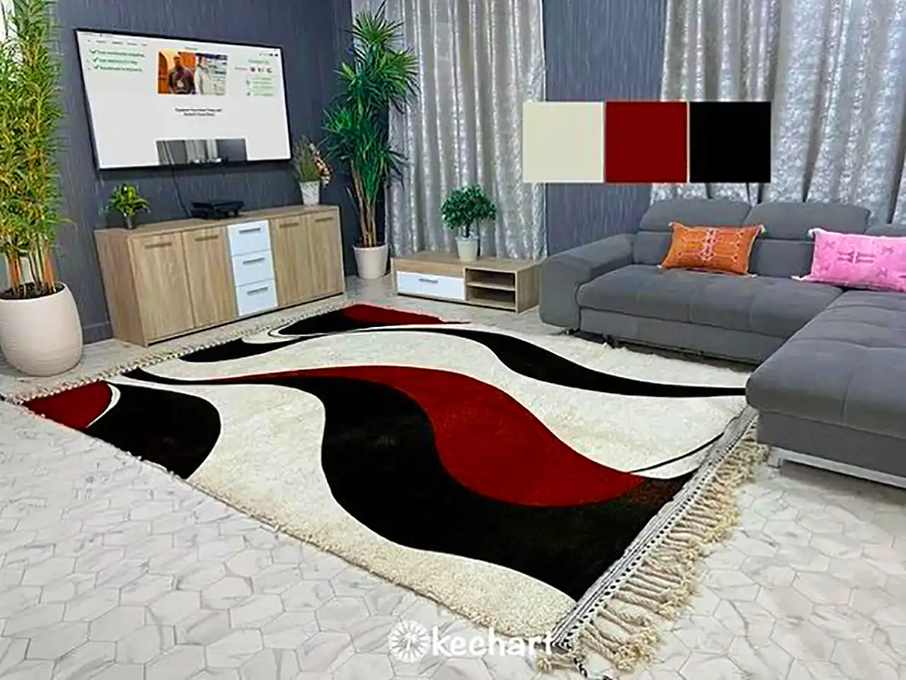 فرش مدرن طرح انتزاعی 