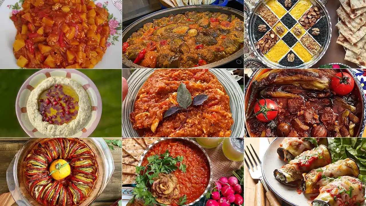 غذا با بادمجان و قارچ ایران کوک انواع غذای مجلسی با بادمجان غذا با بادمجان حلقه شده انواع غذا با بادمجان و برنج غذا با بادمجان و قارچ و پنیر پیتزا غذا با بادمجان و کدو انواع غذا با بادمجان و کشک